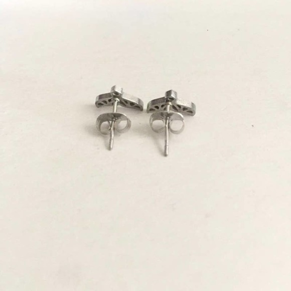 Stainless Steel Silver Mermaid Tail Cutout Earrings - Picture 5 of 7